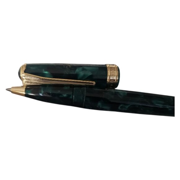 Levenger True Writer Teal Appeal & Gold Rollerball Pen - Picture 5 of 7